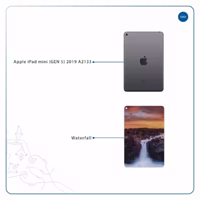 برچسب پوششی ماهوت مدل Waterfall مناسب برای تبلت اپل iPad mini (GEN 5) 2019 A2133