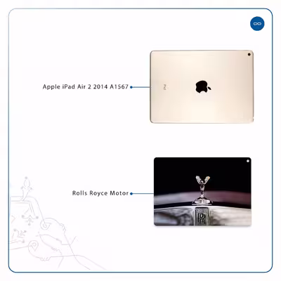 برچسب پوششی ماهوت مدل Rolls-Royce Motor مناسب برای تبلت اپل iPad Air 2 2014 A1567