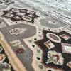 فرش ماشینی ساوین طرح 7703 زمینه قهوه ای