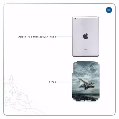 برچسب پوششی ماهوت مدل F-22 Raptor مناسب برای تبلت اپل iPad mini 2012 A1455