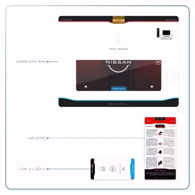 برچسب پوششی ماهوت مدل Nissan-Logo مناسب برای تبلت سامسونگ Galaxy Tab S2 9.7 2016 T819N