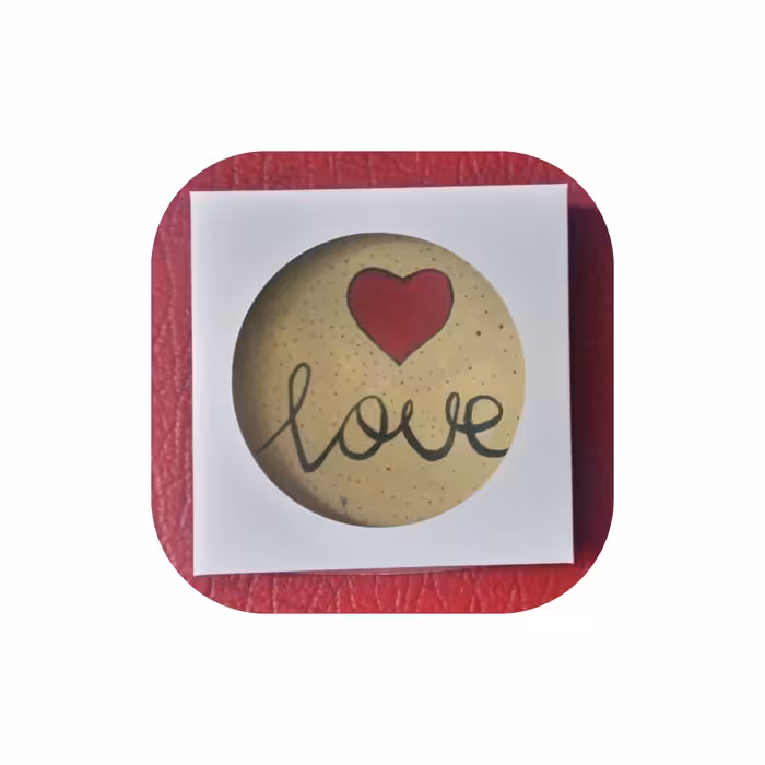 بشقاب دیوارکوب سفالی طرح قلب کد 128