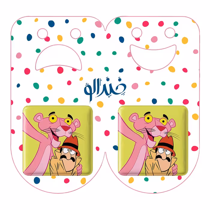 پیکسل خندالو مدل پلنگ صورتی کد 1407 به همراه مگنت