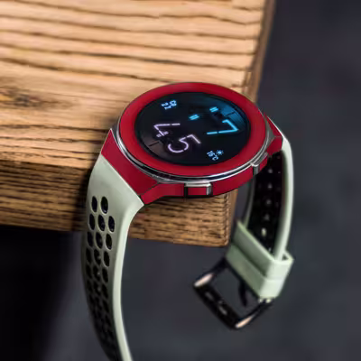 برچسب ماهوت طرح Matte Warm Red مناسب برای ساعت هوشمند هوآوی Watch GT 2e