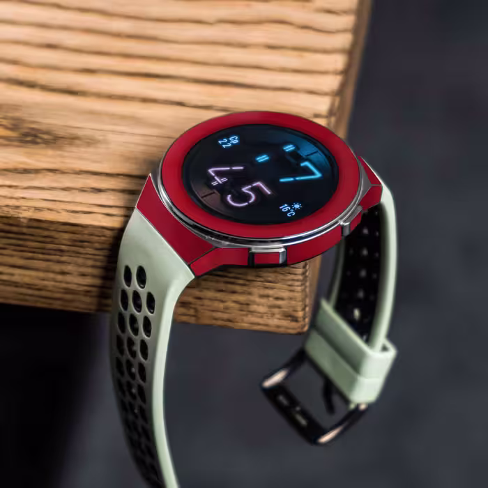 برچسب ماهوت طرح Matte Warm Red مناسب برای ساعت هوشمند هوآوی Watch GT 2e