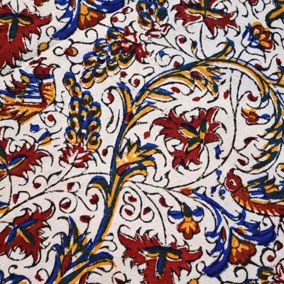 رومیزی قلمکار زابلیان مدل ممتاز طرح پریوش کد MQ100RGB