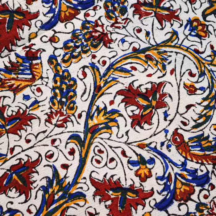 رومیزی قلمکار زابلیان مدل ممتاز طرح پریوش کد MQ100RGB