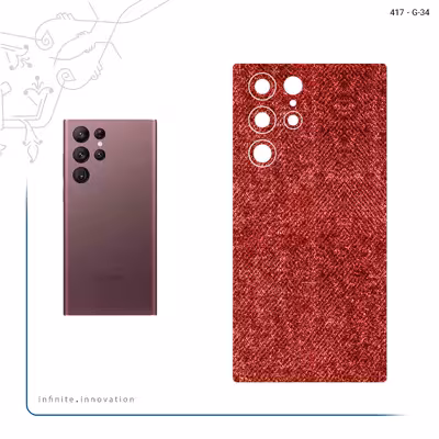 برچسب پوششی ماهوت مدل Fabric Texture 4 مناسب برای گوشی موبایل سامسونگ Galaxy S22 Ultra 5G