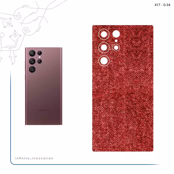 برچسب پوششی ماهوت مدل Fabric Texture 4 مناسب برای گوشی موبایل سامسونگ Galaxy S22 Ultra 5G