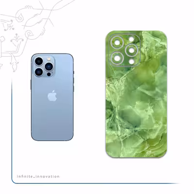 برچسب پوششی ماهوت مدل Green-Crystal-Marble مناسب برای گوشی موبایل اپل iPhone 13 Pro Max