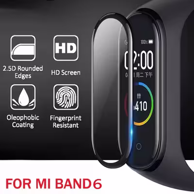 محافظ صفحه نمایش لاین مدل RT007 مناسب برای ساعت هوشمند شیائومی Mi Band 6 بسته سه عددی