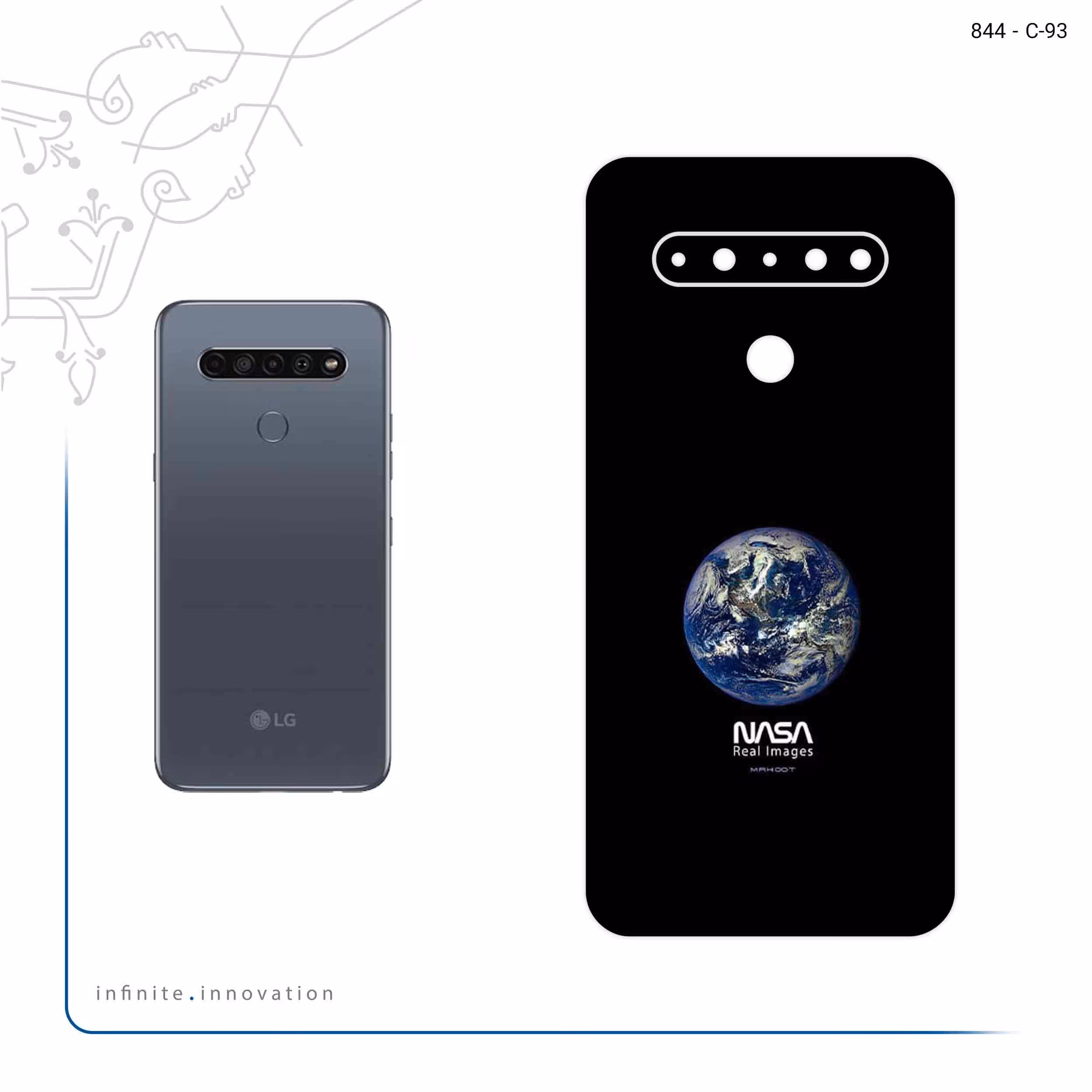 برچسب پوششی ماهوت مدل NASA Home Earth مناسب برای گوشی موبایل ال جی K61