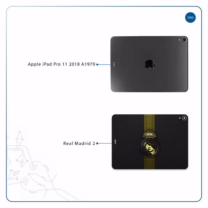 برچسب پوششی ماهوت مدل Real-Madrid-2 مناسب برای تبلت اپل iPad Pro 11 2018 A1979