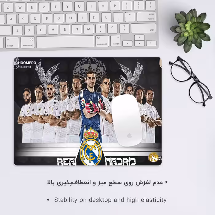 ماوس پد هومرو مدل A8304 طرح تیم باشگاه فوتبال رئال مادرید