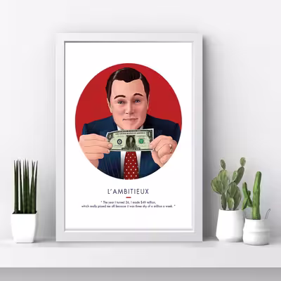 تابلو مدل Wolf of wall street کدm2515-w