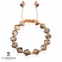 دستبند سنگی و طلا طرح ونکلیف درشت و گوی طلا البرنادو