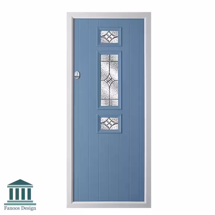 درب ورودی آپارتمان شیشه خور طرح انگلیسی کد 1588