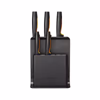 ست چاقو 5 تکه فیسکارس با پایه – مجموعه کامل چاقوهای آشپزخانه از جنس فولاد ضد زنگ با تیغه های تیز و ماندگار برای برش دقیق مواد غذایی