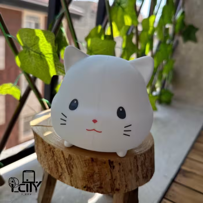 چراغ خواب سیلیکونی طرح گربه
