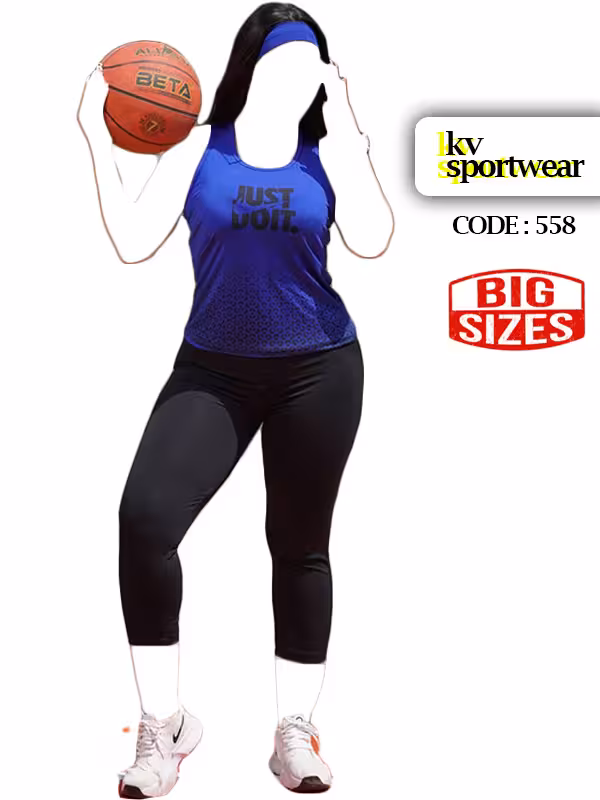 ست تاپ و لگ سایز بزرگ ورزشی زنانه NIKE کد 004