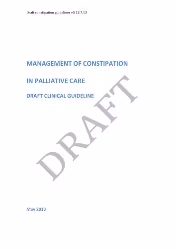 خرید و دانلود نسخه کامل کتاب Management of constipation in palliative care