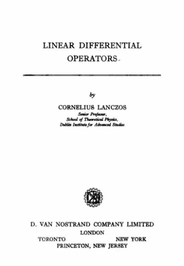 خرید و دانلود نسخه کامل کتاب Linear differential operators.