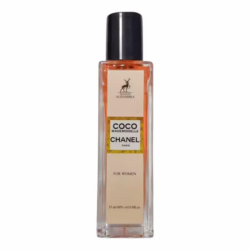 عطر جیبی زنانه الحمبرا مدل شنل کوکو مادمازل حجم 35 میلی لیتر