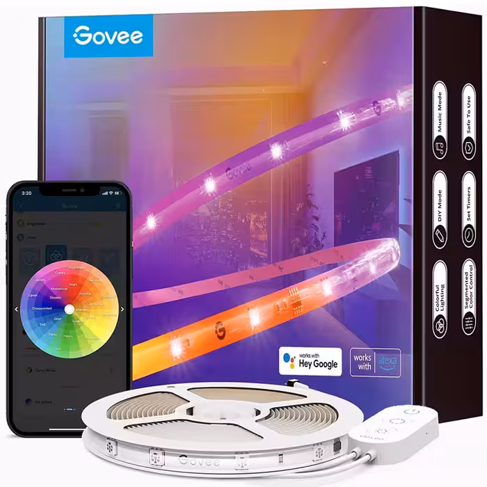 لامپ هوشمند GoVee RGBIC LED – پنج متر