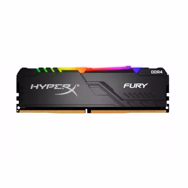 رم کامپیوتر تک کاناله 3200 مگاهرتز CL16 ظرفیت 16 گیگابایت HyperX FURY RGB DDR4
