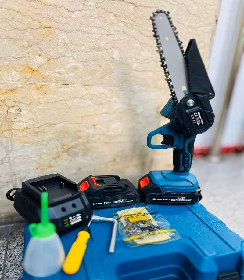 اره شارژی 15 سانتی کربن 36 ولتی دو باطری با زنجیر اضافه مدلV36