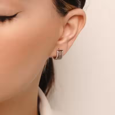 گوشواره مینیمال 2025 ژوپینگ . رنگ ثابت کد ORG635.