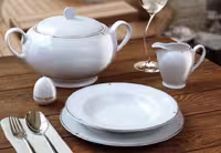 سرویس کامل غذاخوری و چایخوری 12 نفره، 102 پارچه، چینی زرین مدل ایتالیااف
