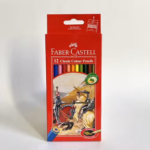 مداد رنگی 12 رنگ فابرکاستل جعبه مقوایی(FABER CASTELL)