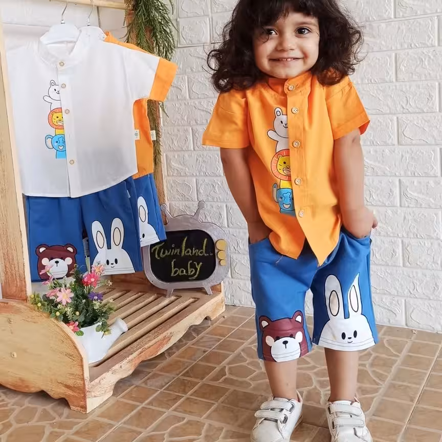 لباس تابستانه پسرانه دخترانه اسپرت حیوانات اورجینال وارداتی