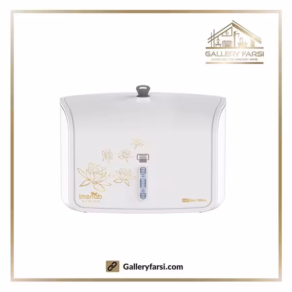 جا دستمال کاغذی ایمن آب مدل ورونا طرح نیلوفر طلایی