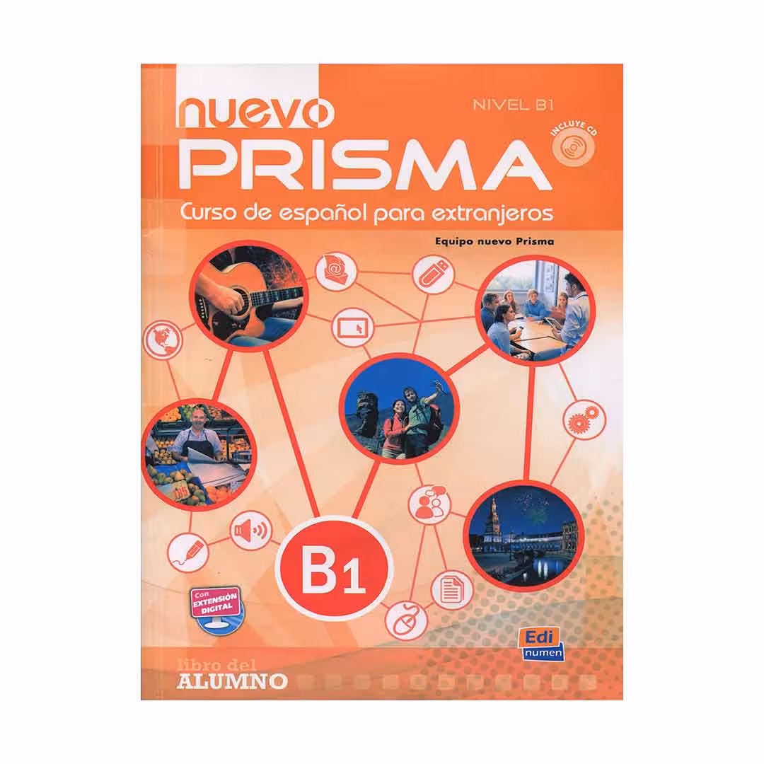 کتاب آموزش زبان اسپانیایی Nuevo Prisma B1-Libro de ejercicios Suplementarios