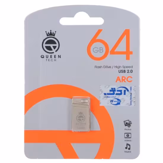 فلش مموری کوئین تک مدل Arc USB2.0 ظرفیت 64 گیگابایت
