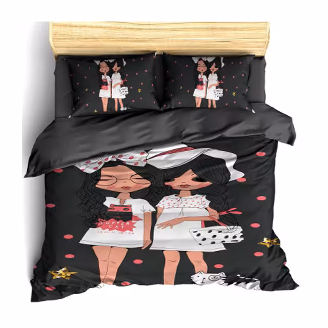 سرویس روتختی یک نفره کارینا مدل سه بعدی 6 تکه کد 1060