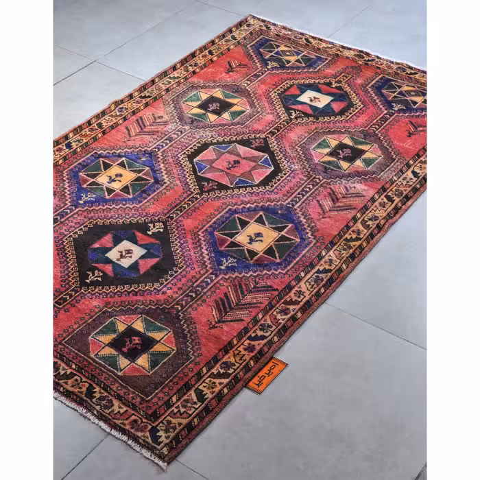 فرش دستبافت سه و نیم متری امیرخیز مدل ایلیاتی کد 110004