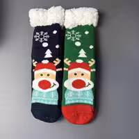 پاپوش ساقدار کف استپ دار طرح کریسمس