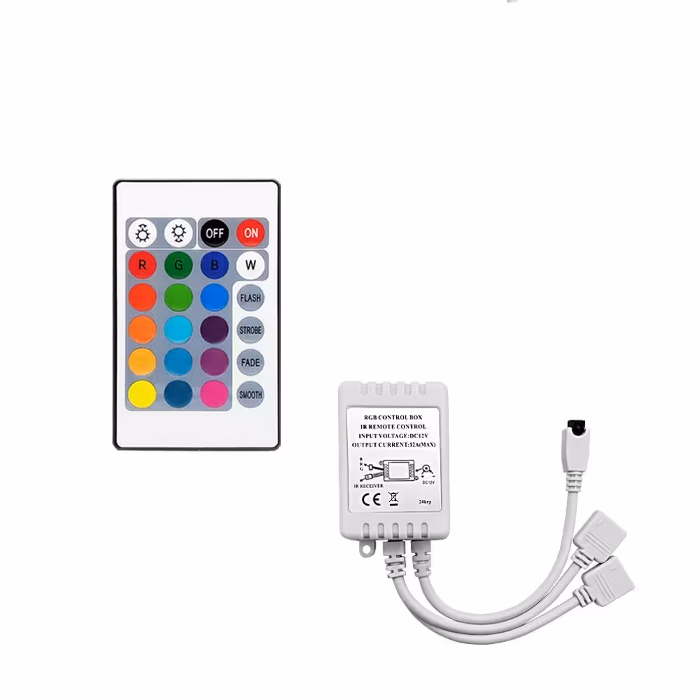 کنترل ریسه نواری 16 رنگ -ریموت کنترل ریسه ال ای دی 12 ولت