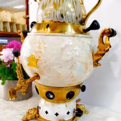 سماور قوری سهکاره ترموکوپلدار 6 لیتری هزینه ارسال پس کرایه بامشتری