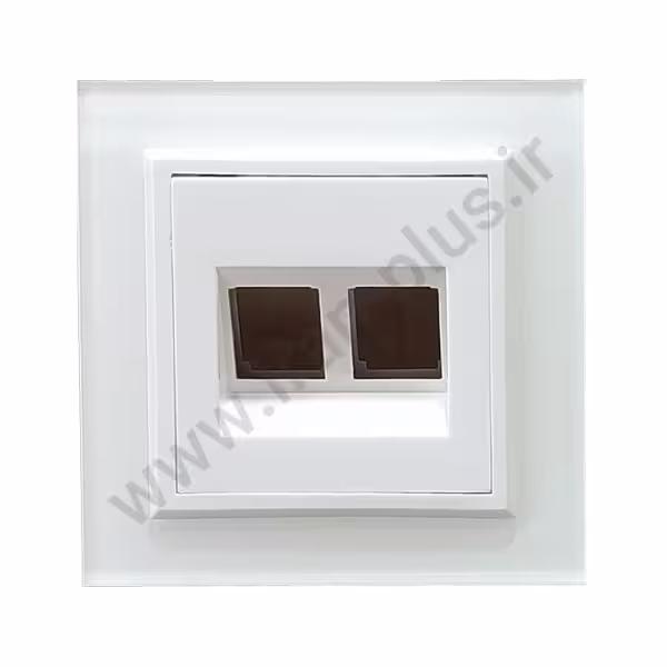 شبکه دوسوکت cat6 cat6 مدل برلیان پلکسی سفید