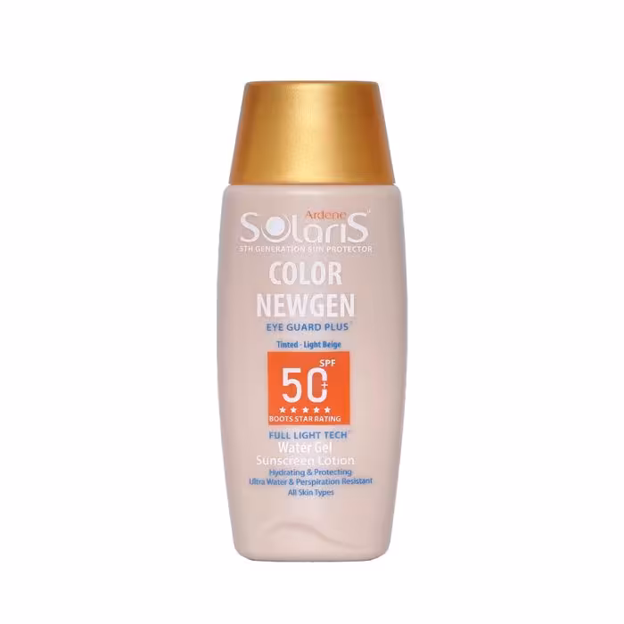 لوسیون واتر ژل ضد آفتاب رنگی  spf50 آردن سولاریس