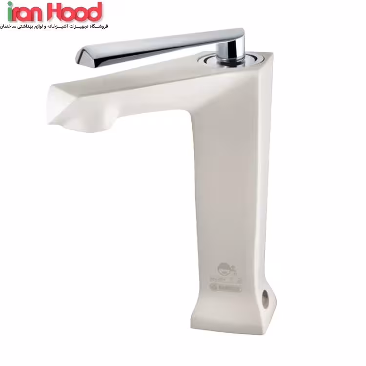 شیر روشویی درخشان مدل برک سفید