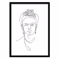 قیمت و خرید تابلو دکوراتیو مدل نقاشی لاین‌آرت فریدا کد 0369