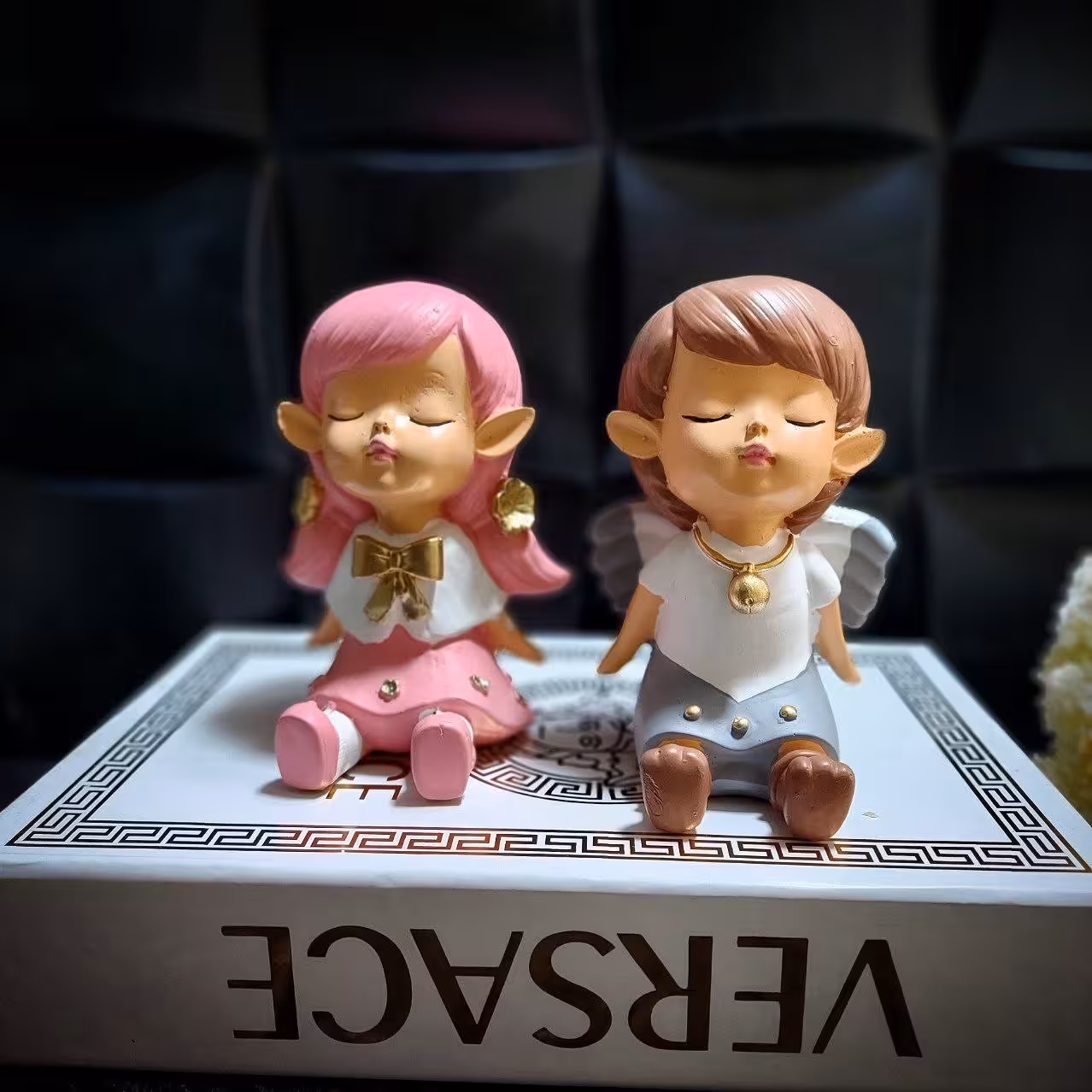 مجسمه دکوری دختر و پسر فانتزی مجموعه 2 عددی