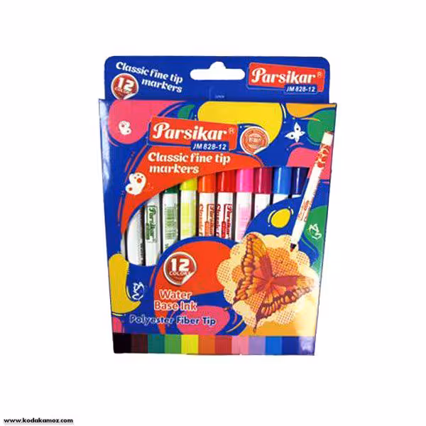 ماژیک رنگ آمیزی 12 رنگ پارسی کار