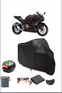 چادر موتورسیکلت مشکی کیسه موتور سیکلت ضد آب سازگار با HONDA CBR 500R Breen