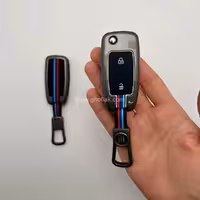 کاور ریموت پژو 405 و پارس کلید تاشو دو دکمه دور فلزی